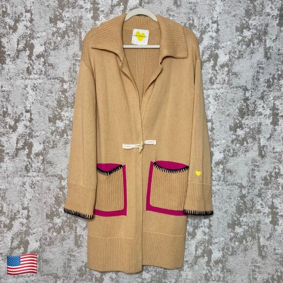Kerri Rosenthal Goldie Oversize Sweater Coat in Wheat - Picture 1 of 7